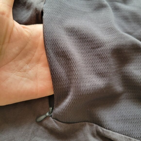 Zara 8 Brown Cropped T Shirt Zippered Pocket Athleisure Sport - Picture 5 of 7